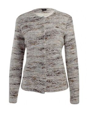 Javier Simorra Wool Blend Textured Cardigan Sweater Jacket Size 12